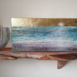'Summer Sorbet Hues' –Textured Seascape | 40 x 20 cm