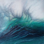 "Crushing Waves" 40x40cm original painting